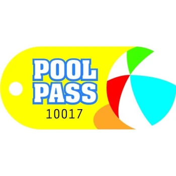 Pool Pass, Have-A-Ball Design, No-Fade Plastic, Package Of 100 3 Pool Pass, Have-A-Ball Design, No-Fade Plastic, Package Of 100