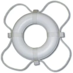 Poolstyle White 20 In. Ring Buoy Coast Guard Approved