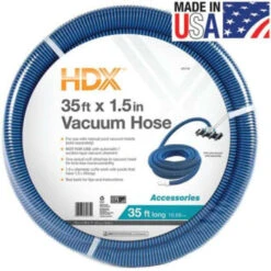 Hdx Spiral-Wound 35 Ft X 1-1/2 In Dia Swimming Pool Vacuum Hose For All Pools