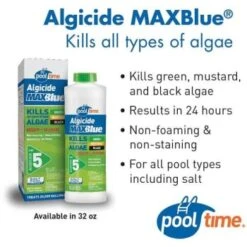 Pool Time Maxblue 32 Oz Algicide Pool Algaecide -GENE Pool Supplies Shop 306761 DetailedProductView2 Lg