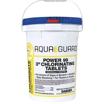 Aquaguard Aquaguard Power 99 3in 50 Lbchlorine Tablets W/ Shock 3 Aquaguard Aquaguard Power 99 3in 50 Lbchlorine Tablets W/ Shock