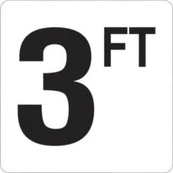 HD Supply 3 Ft Vinyl Pool Depth Marker Sign (White/Black)