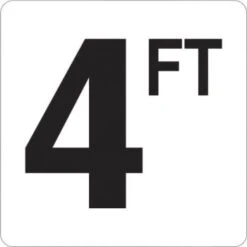 HD Supply 4 Ft Vinyl Pool Depth Marker Sign (White/Black)