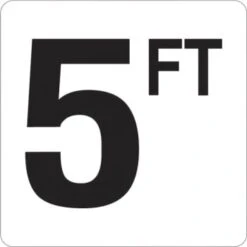 HD Supply 5 Ft Vinyl Pool Depth Marker Sign (White/Black)