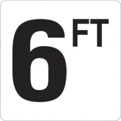 HD Supply 6 Ft Vinyl Pool Depth Marker Sign (White/Black)