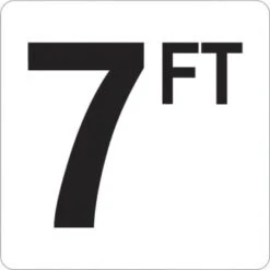 HD Supply 7 Ft Vinyl Pool Depth Marker Sign (White/Black)