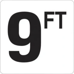HD Supply 9 Ft Vinyl Pool Depth Marker Sign (White/Black)