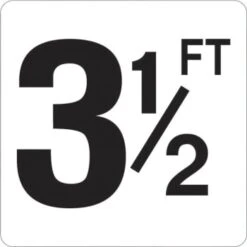 HD Supply 3-1/2 Ft Vinyl Pool Depth Marker Sign (White/Black)