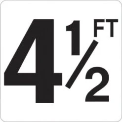 HD Supply 4-1/2 Ft Vinyl Pool Depth Marker Sign (White/Black)