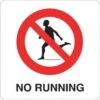 HD Supply 6 X 6 In Vinyl No Running Pool Marker Sign (White)