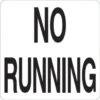 HD Supply 6 X 6 In Vinyl No Running Pool Marker Sign (White/Black) -GENE Pool Supplies Shop 656181 w MainProductImage Lg