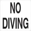 HD Supply 6 X 6 In Vinyl No Diving Pool Depth Marker Sign (White/Black) 1 HD Supply 6 X 6 In Vinyl No Diving Pool Depth Marker Sign (White/Black) -GENE Pool Supplies Shop 656182 w MainProductImage Lg