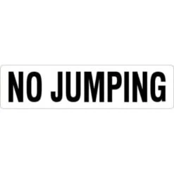 HD Supply 24 X 6 In Vinyl No Jumping Pool Marker Sign (White)