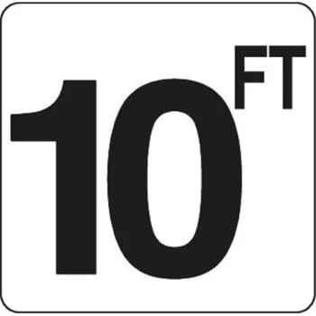 HD Supply 10 Ft Vinyl Pool Depth Marker Sign (White/Black) 4 HD Supply 10 Ft Vinyl Pool Depth Marker Sign (White/Black) - Image 2