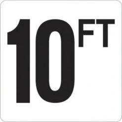 HD Supply 10 Ft Vinyl Pool Depth Marker Sign (White/Black)